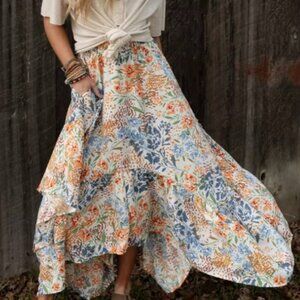 Three Birds Nest “The Nest Swing of Things” Pocketed Midi Skirt XL